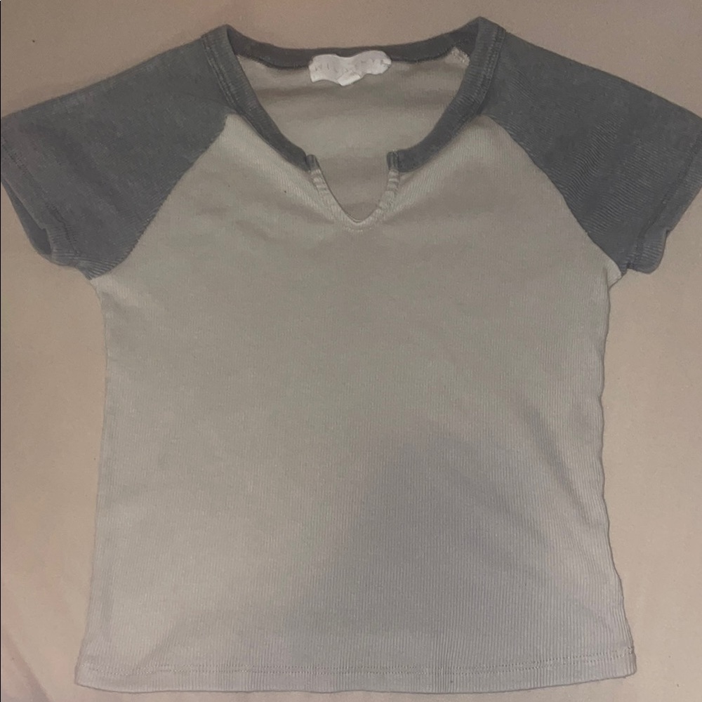 Two-Tone Gray Women's Top